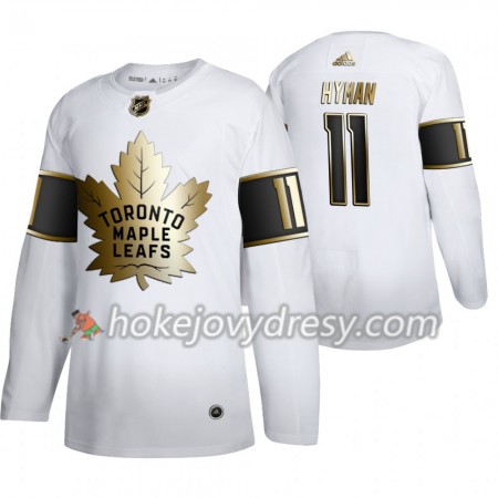Pánské Hokejový Dres Toronto Maple Leafs Zach Hyman 11 Adidas 2019-2020 Golden Edition Bílá Authentic